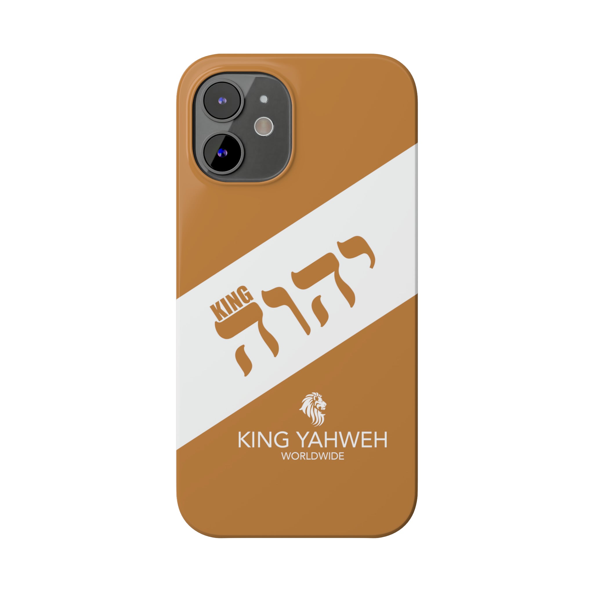 King YAHWEH {CUSTOM}Trends Slim Phone Case (White/Light Brown)