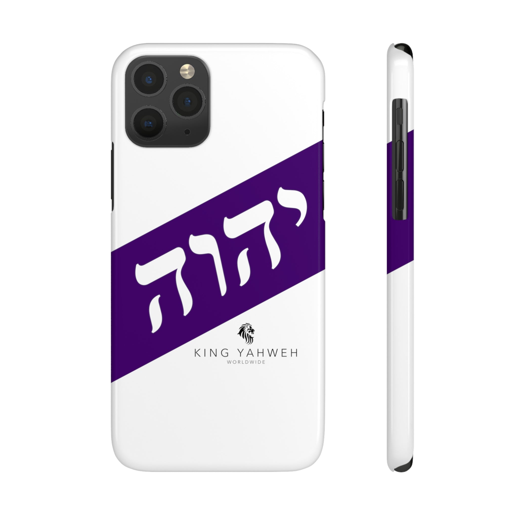 King YAHWEH Trends Slim Phone Case (White/Purple)