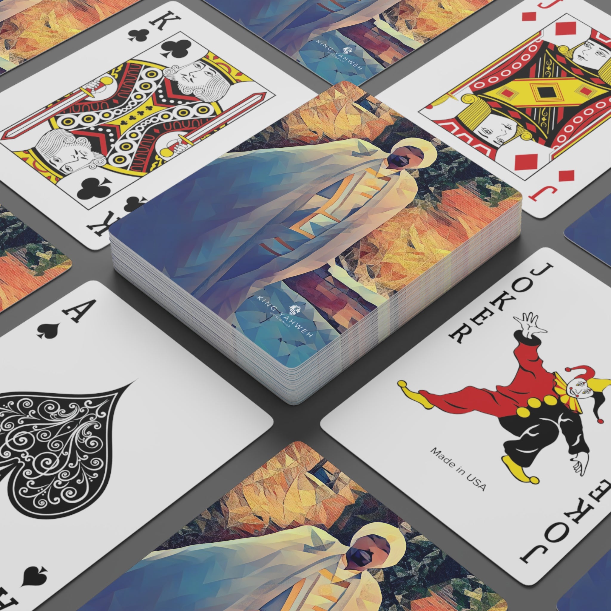 King Yahweh Snow Cape Playing Cards