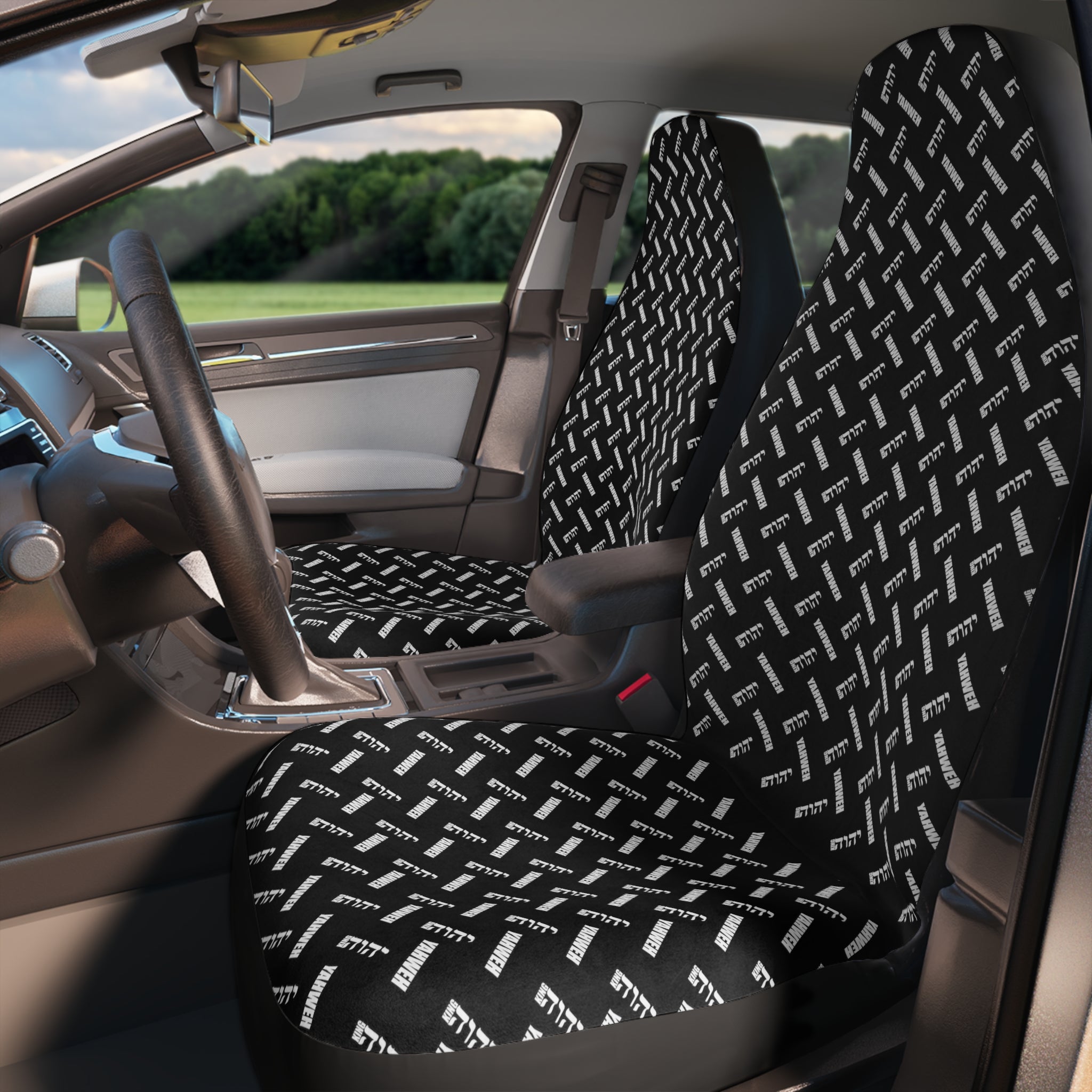 KING YAHWEH Omni 3.0 Polyester Car Seat Covers (Black)