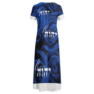 KING YAHWEH (Queen Celebrated Dress) Round Neck Short sleeve