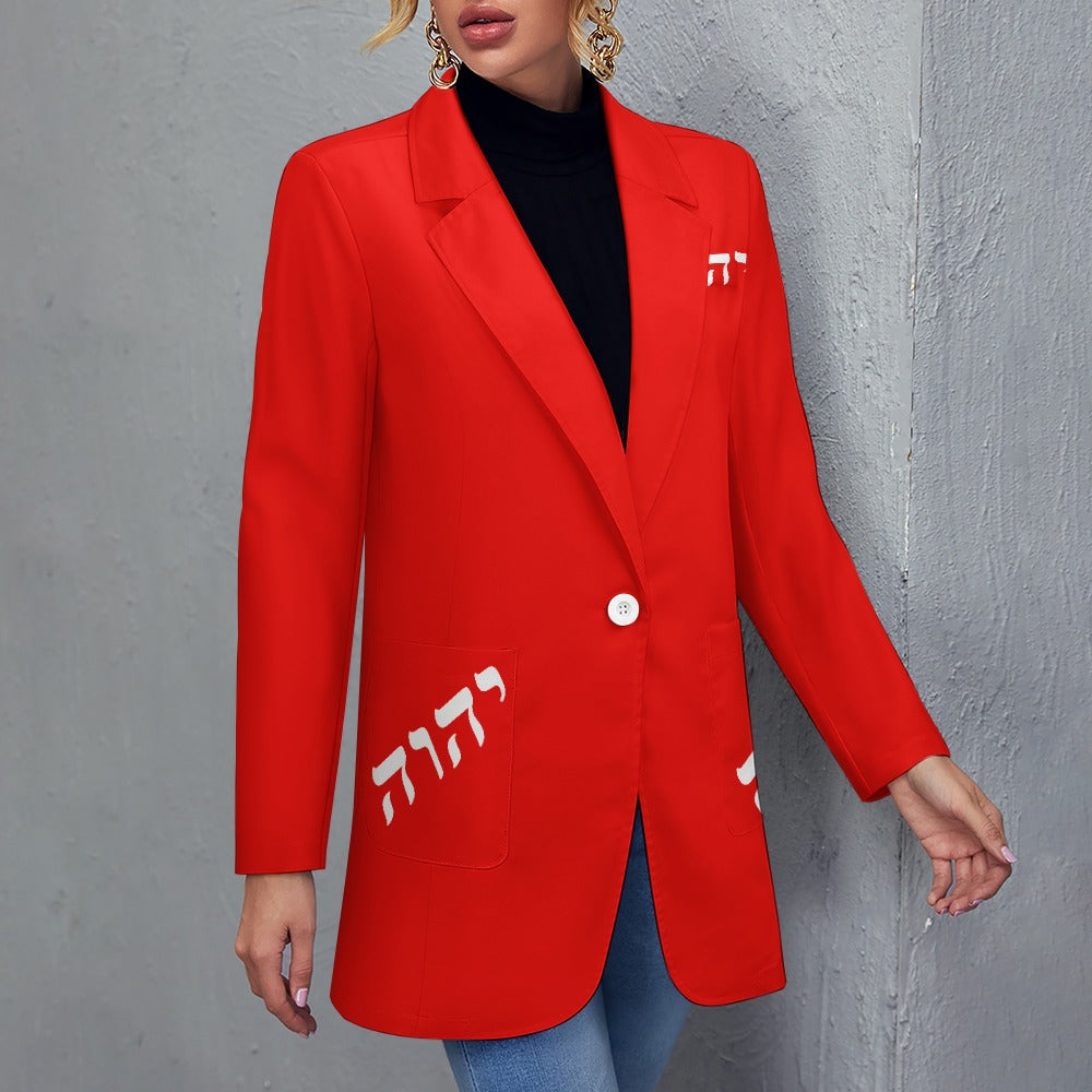 King YAHWEH's (Executive Queen) Women's Casual Suit Blazer