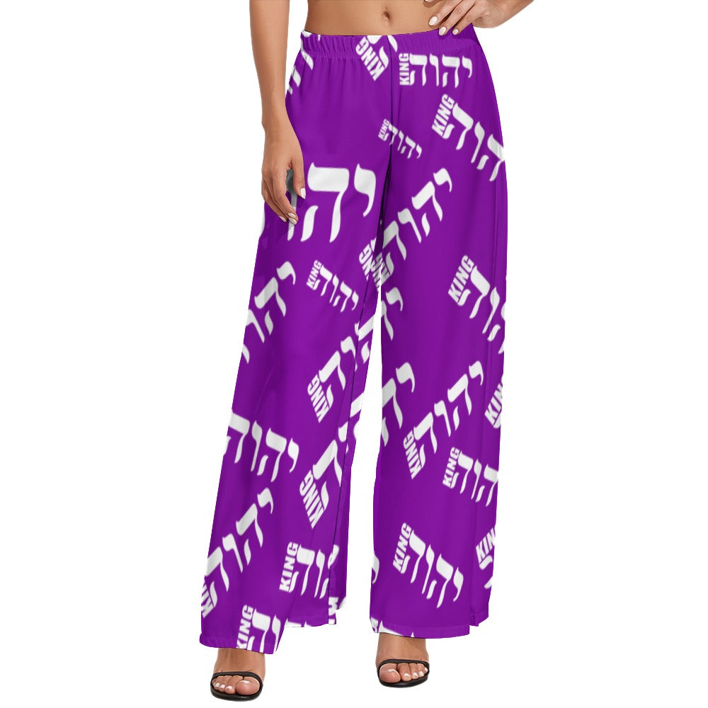King YAHWEH (Peculiar Women's Wide Leg Pants)