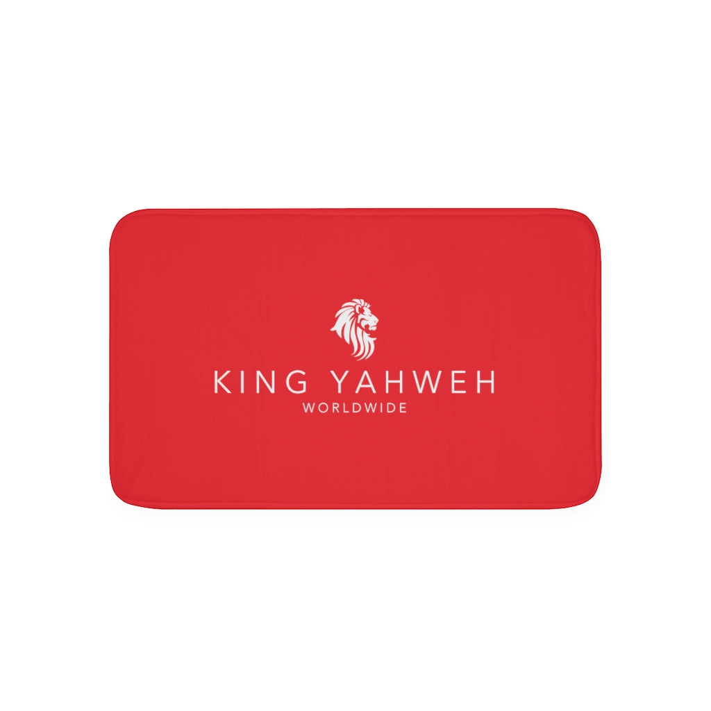 King YAHWEH Memory Foam Bath Mat (Fire Red)