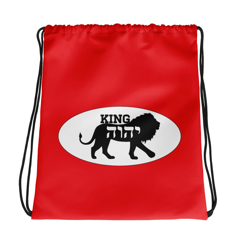 King YAHWEH Signature Drawstring bag (Red)