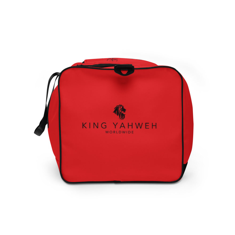 King Yahweh Worldwide Classic 2.0 Duffle Bag (Fire Red & Black)