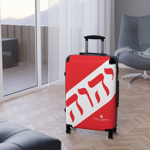 King YAHWEH Tetra - Carry-On Suitcase (Black & Fire Red)
