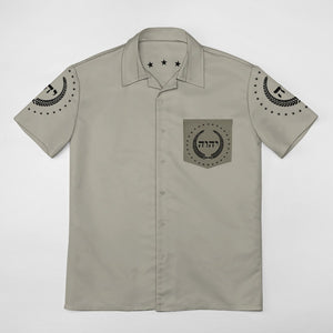 King YAHWEH Dove Button-Up (Men's Short Sleeve Shirt)