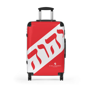 King YAHWEH Tetra - Carry-On Suitcase (Black & Fire Red)