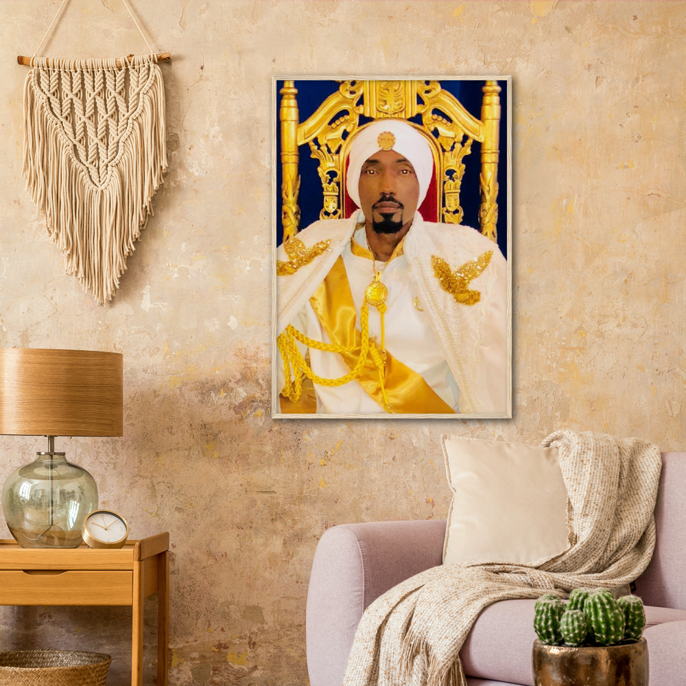 King YAHWEH Throne Premium Wooden Framed Poster