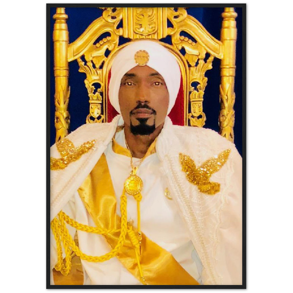 King YAHWEH Throne Premium Wooden Framed Poster