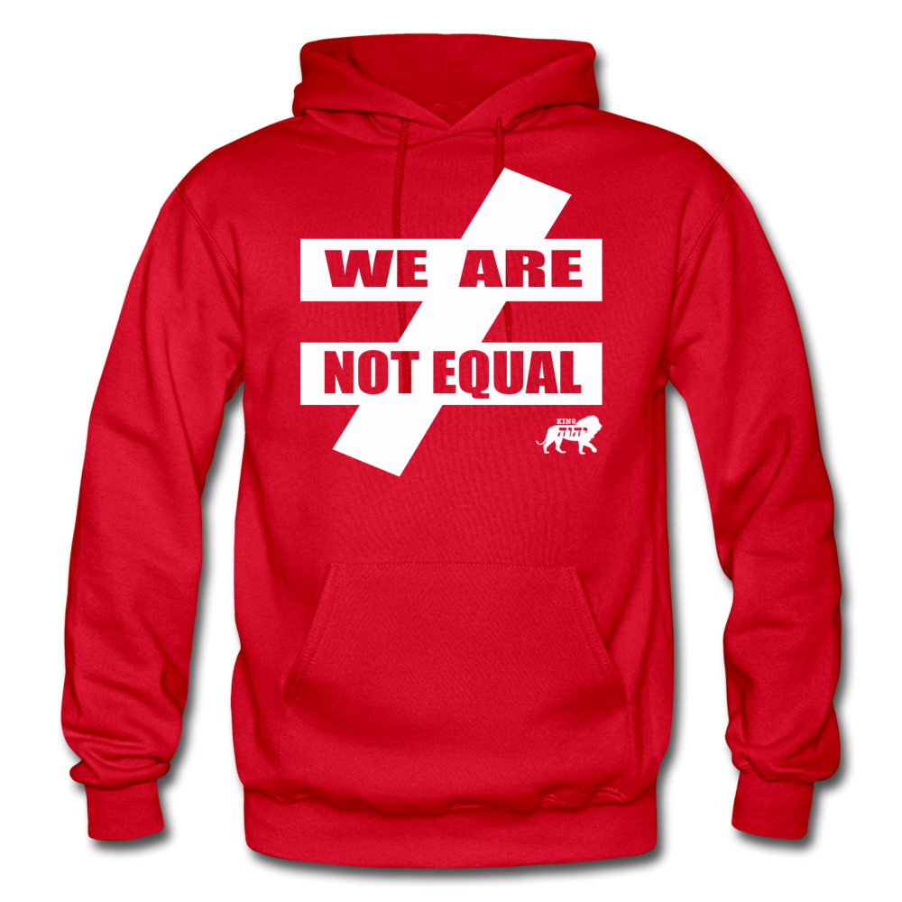 King YAHWEH We Are Not Equal Heavy Blend Adult Hoodie - red