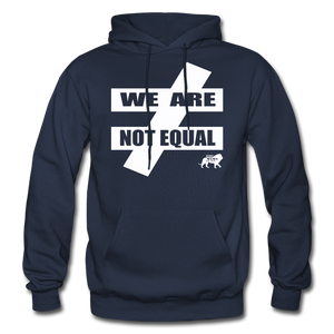 King YAHWEH We Are Not Equal Heavy Blend Adult Hoodie - navy